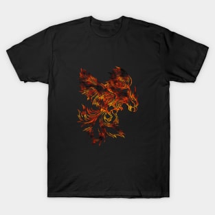 Phoenix bird reborn from the ashes T-Shirt